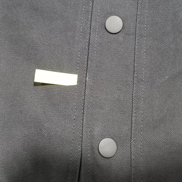 Concealed Carry Flannel Lined Canvas Shirt Jacket - Black | Medium - Picture 9 of 11